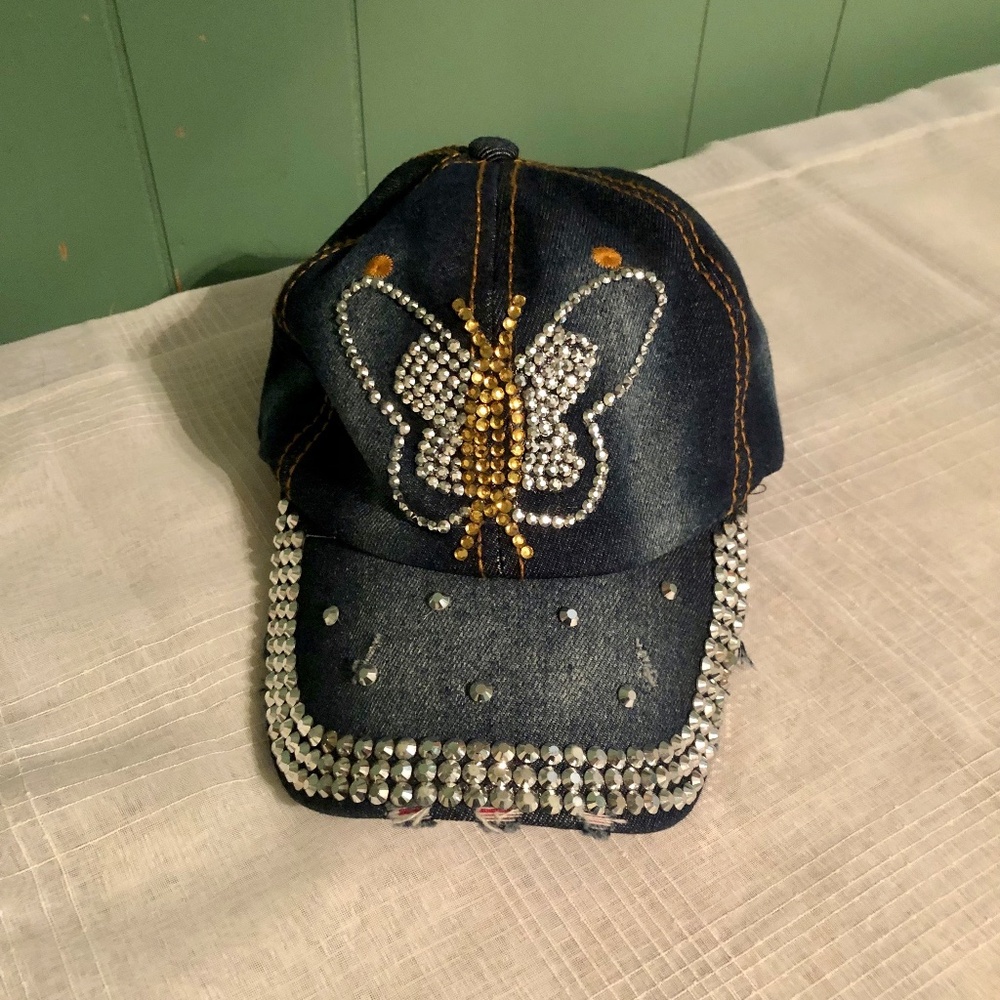 Bling Sequins Butterfly Baseball Cap Hat Women's Girls Breathable True Gear